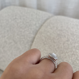 Cushion Cut Diamond Ring with Double Halo
