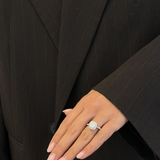Cushion Cut Diamond Ring with Double Halo