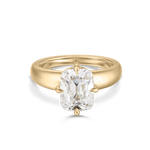 Darcy Old Mine Cushion Diamond Engagement Ring in 18ct yellow gold with compass claw setting