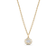 Ophelia Diamond Pendant with floral halo setting on gold cable chain