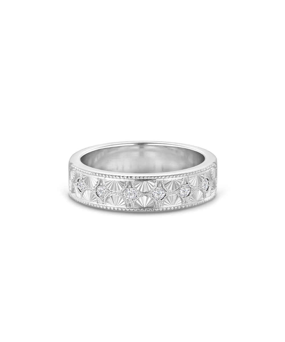 Beatrice Hand Engraved Band classajewellers