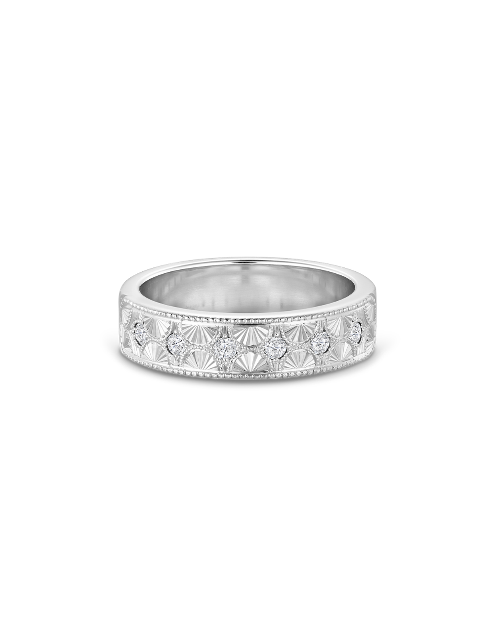 Beatrice Hand Engraved Band classajewellers