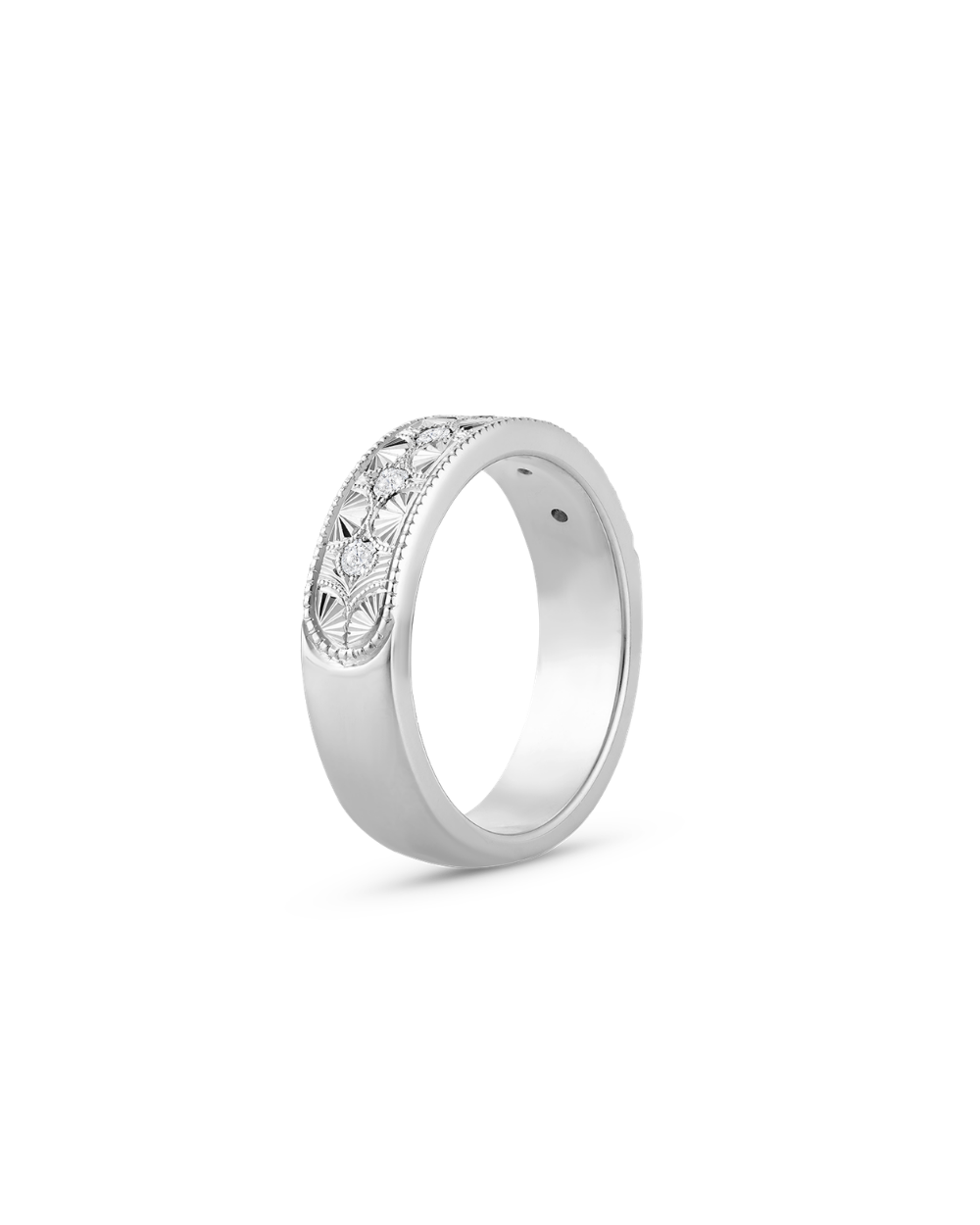 Beatrice Hand Engraved Band classajewellers