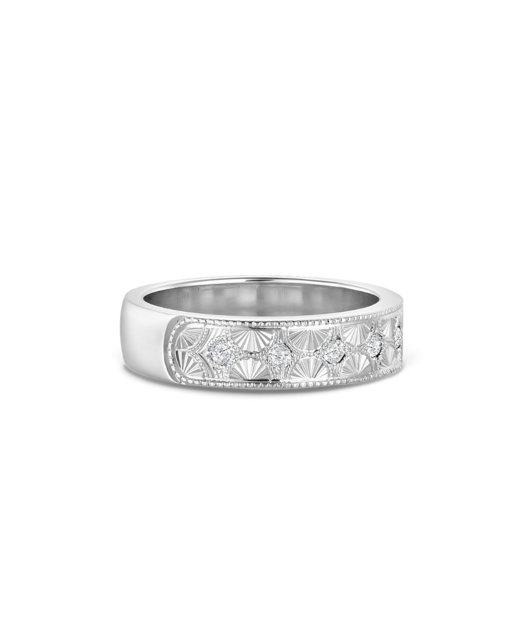 Beatrice Hand Engraved Band classajewellers