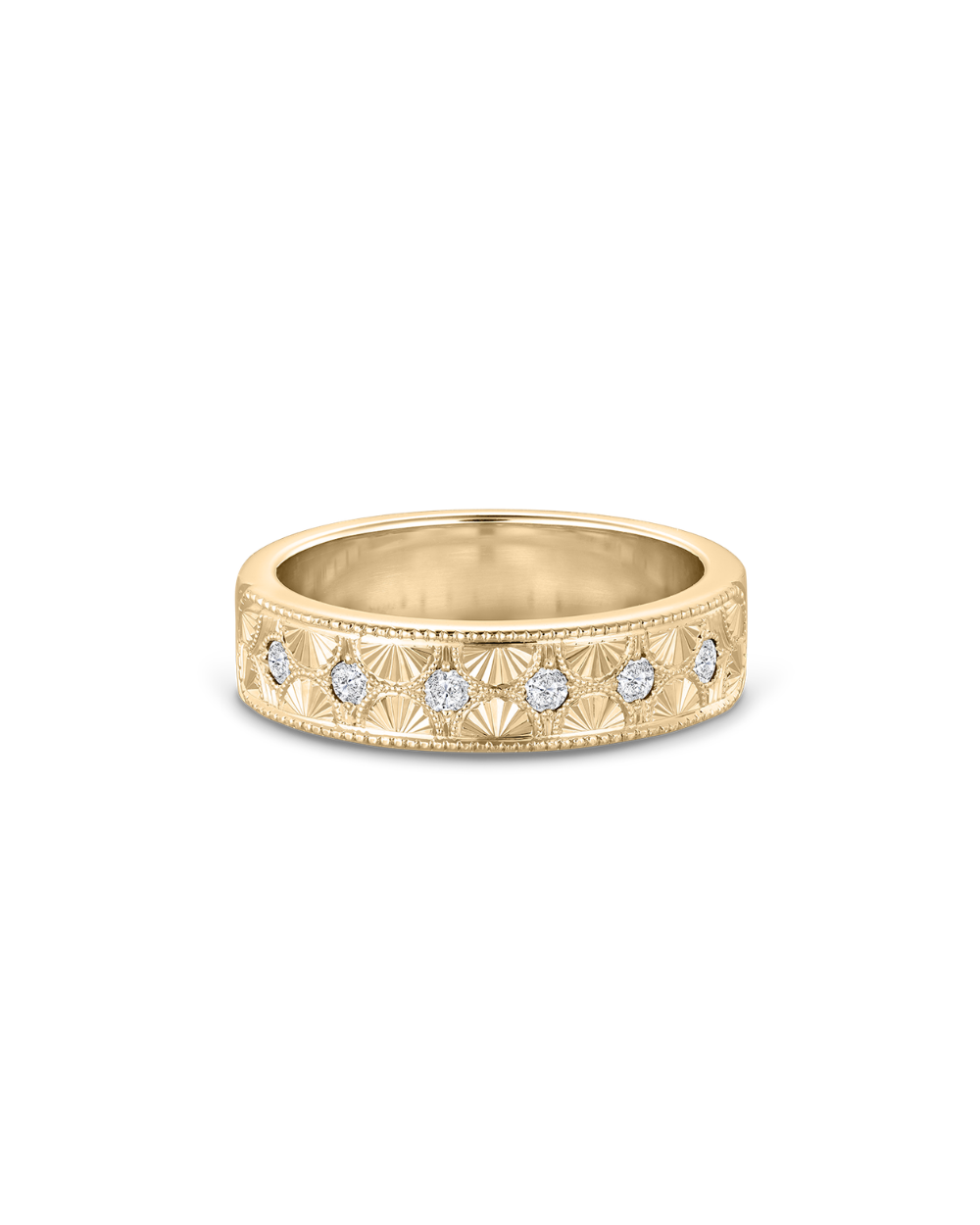 Beatrice Hand Engraved Band classajewellers