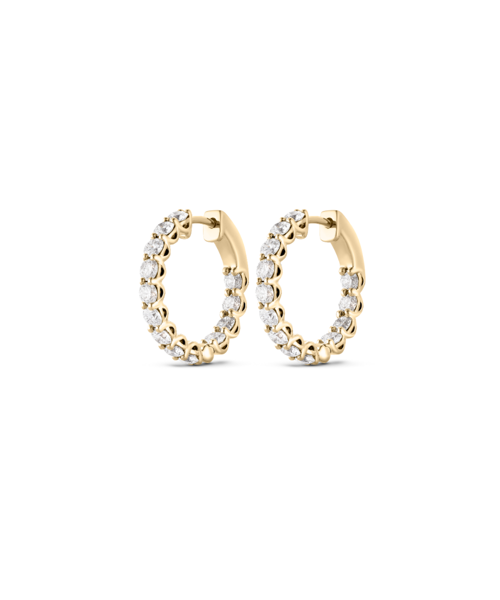 Diamond Hoop Earrings classajewellers