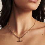 Birthstone T-Bar Pendant - Yellow Gold classajewellers
