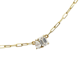 Bridget Large Toi et Moi Necklace - 9ct Yellow Gold