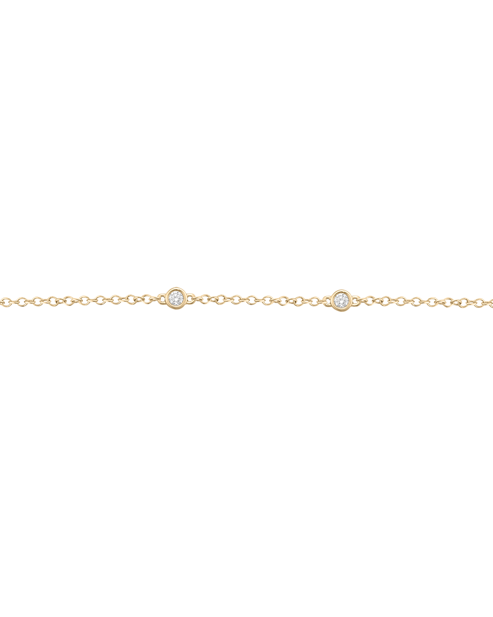 Linked for Life Double Stardust Bracelet in 9ct yellow gold with two bezel-set natural diamonds