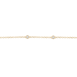 Linked for Life Double Stardust Bracelet in 9ct yellow gold with two bezel-set natural diamonds