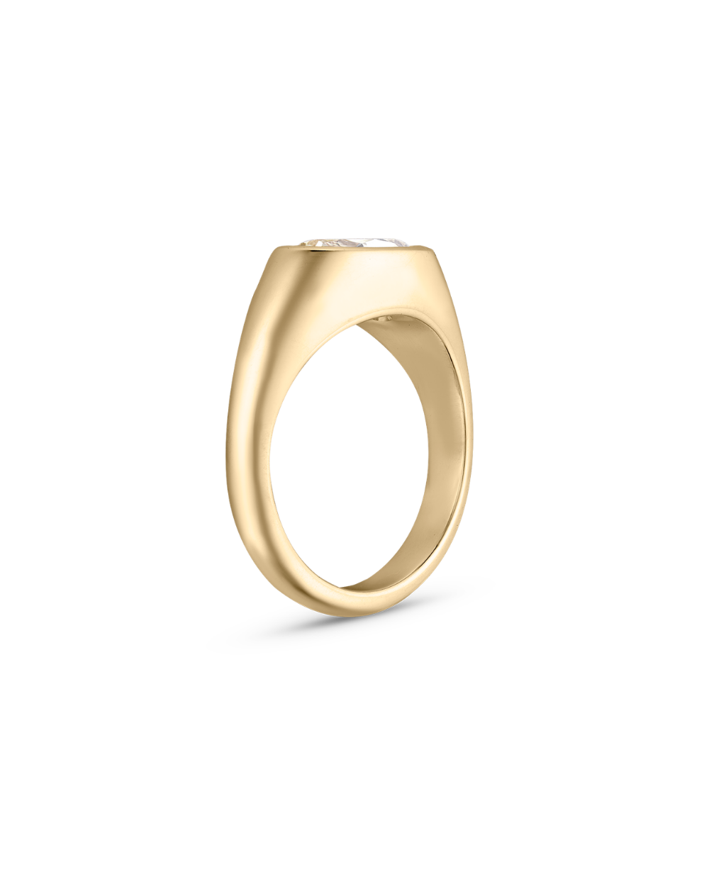 Drew Yellow East West Oval Diamond Ring classajewellers