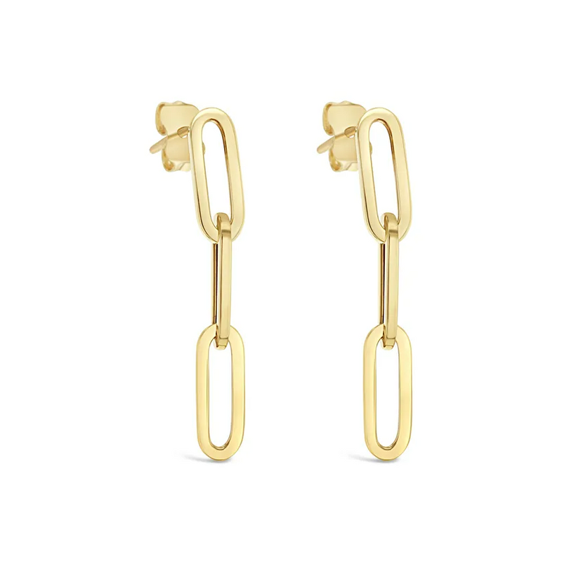 Yellow gold 2025 drop earrings