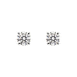 Round Diamond Earrings - Claw