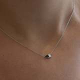 Elara Parti Sapphire Toi et Moi Necklace