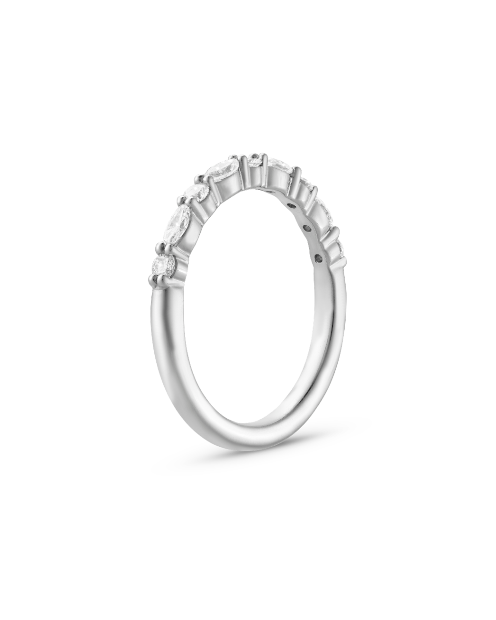 Eloise Round and Marquise Diamond Band White Gold classajewellers