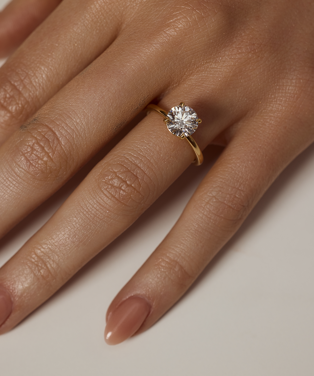 Emilie 2.09ct Round Diamond Engagement Ring