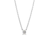 Emerald Solitaire Diamond Necklace - 0.30ct