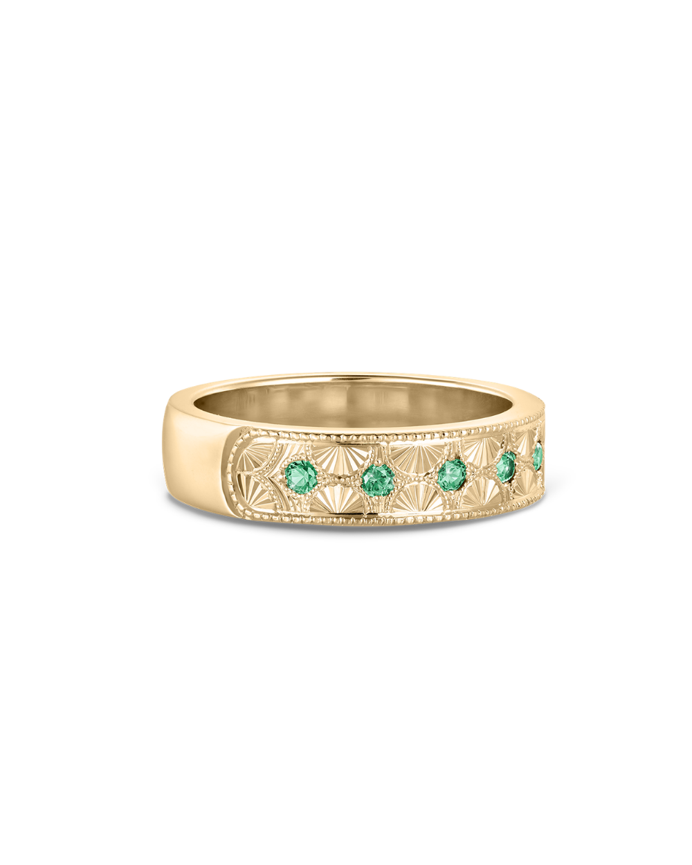 Beatrice Hand Engraved Band classajewellers