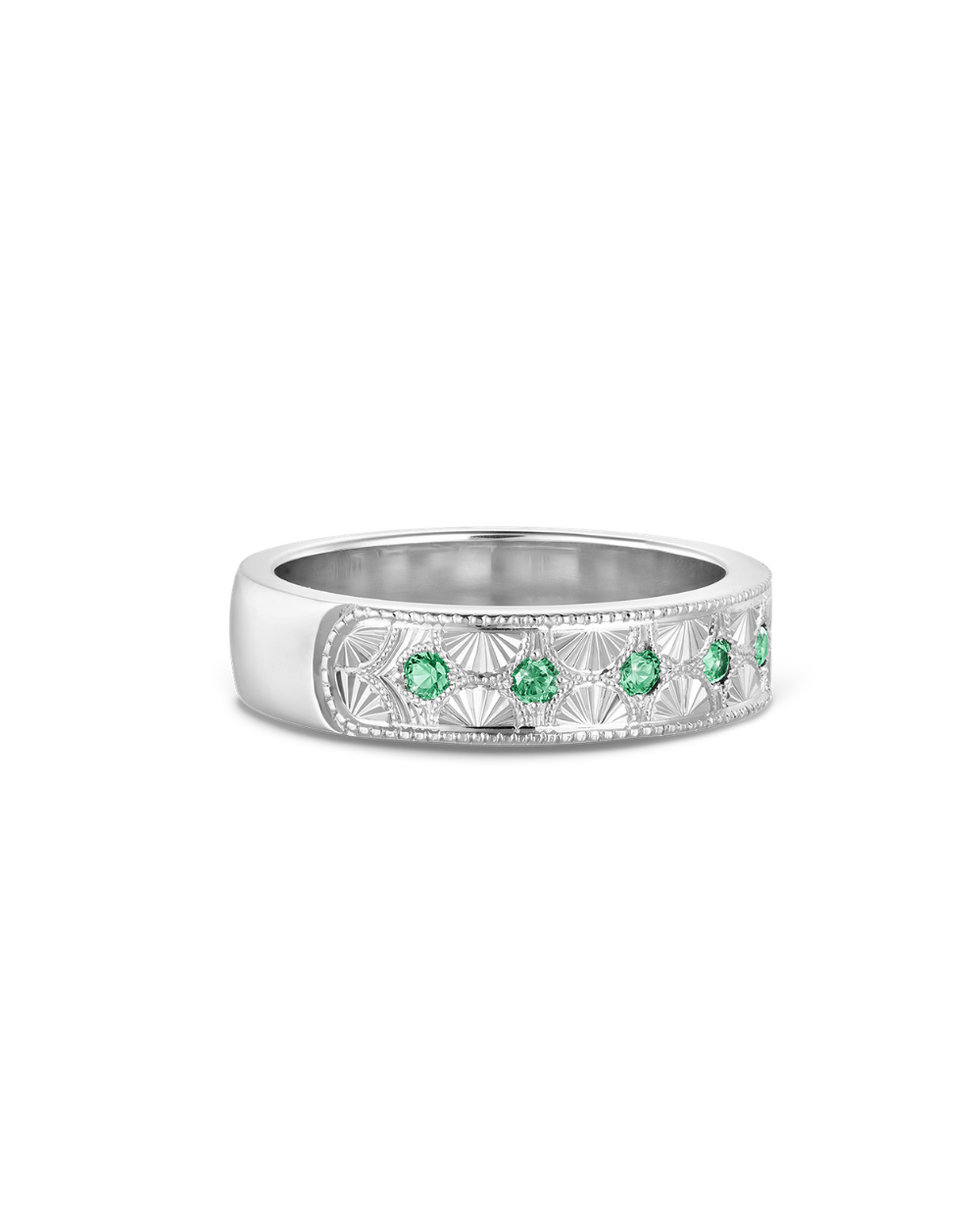Beatrice Hand Engraved Band classajewellers