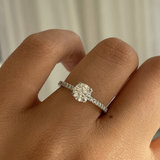 Emilie 0.80ct Round Diamond Band Engagement Ring