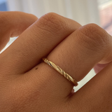 Engraved Plain Gold Band