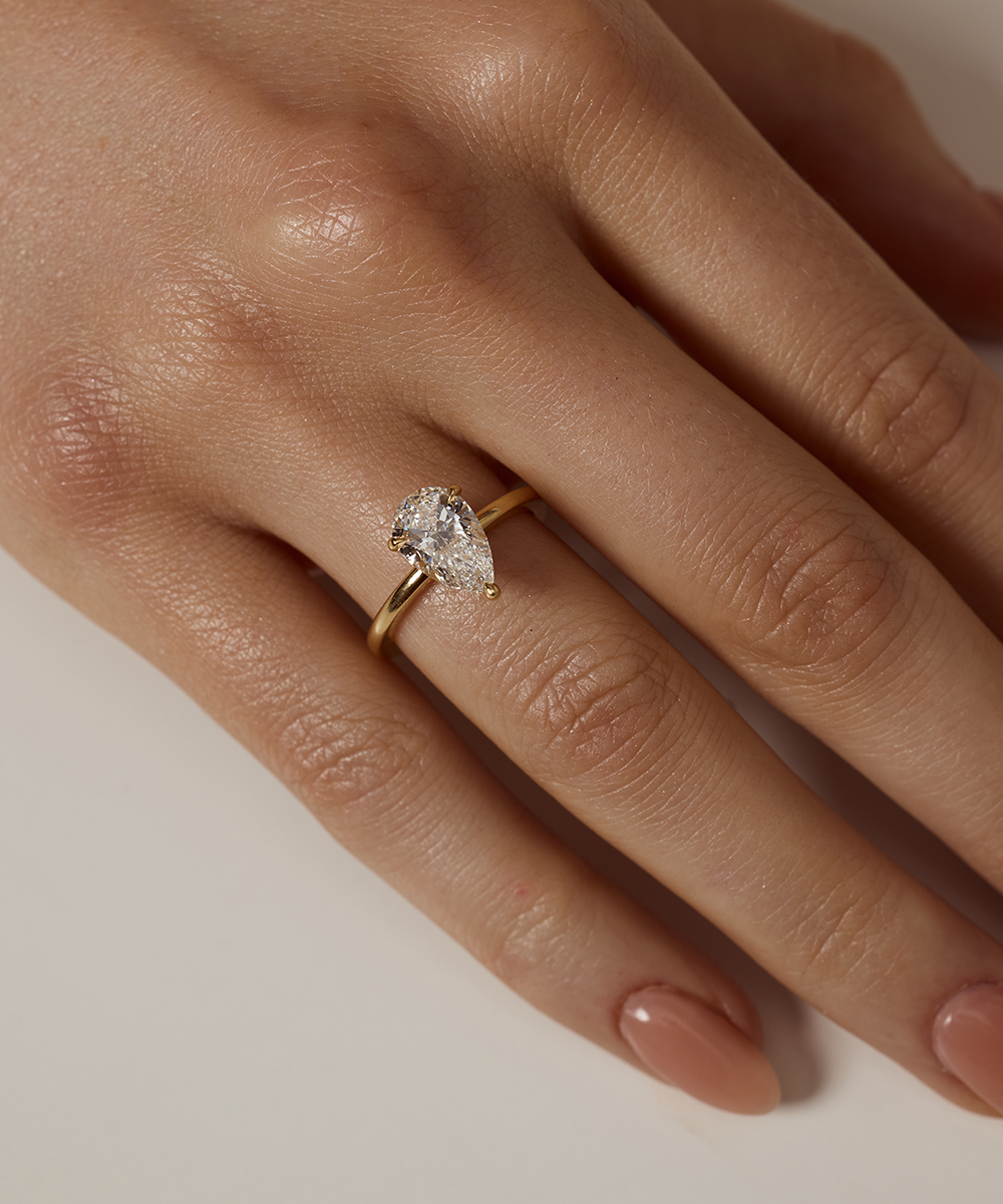 Erin 2.05ct Pear Diamond Solitaire Engagement Ring