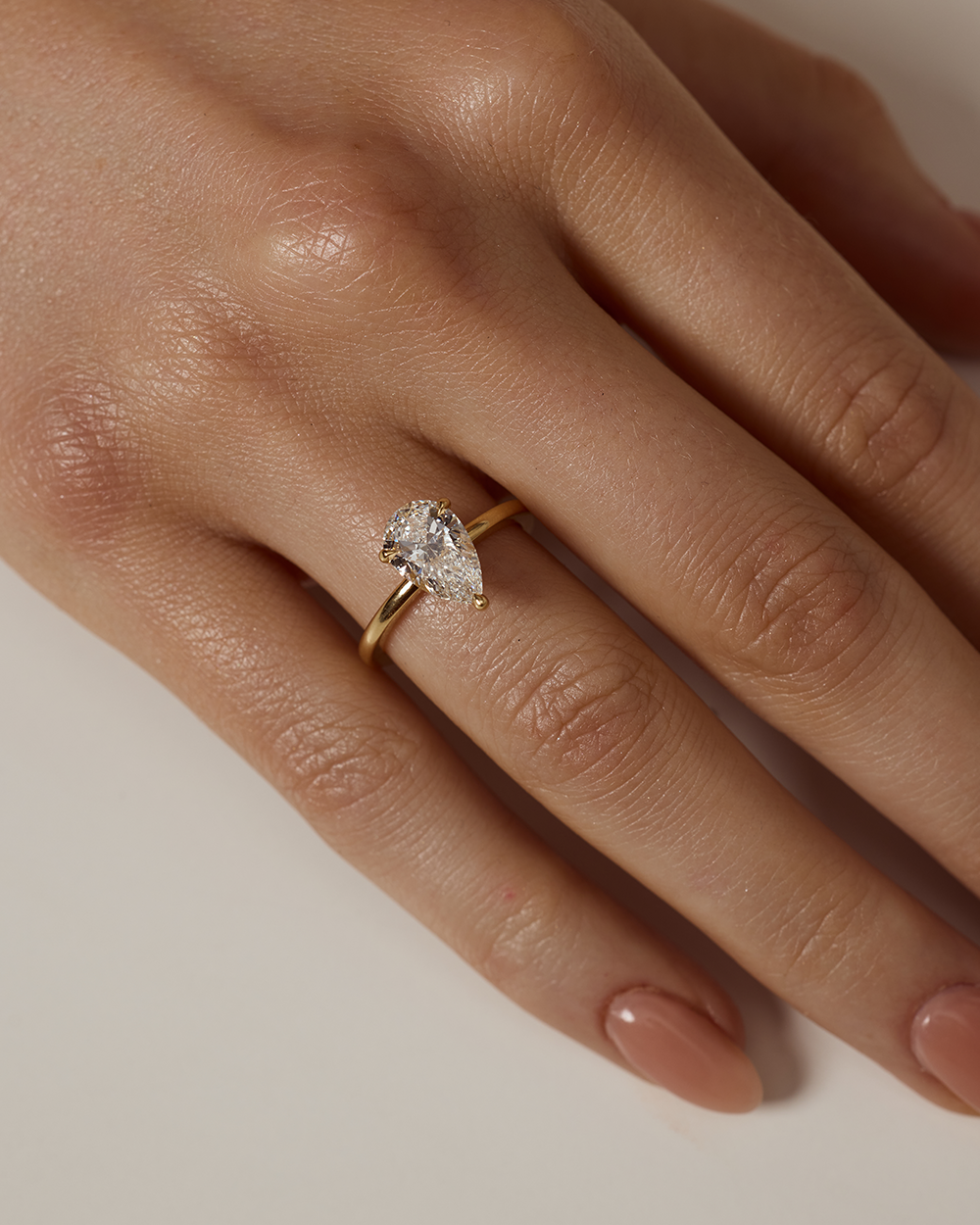 Erin 2.05ct Pear Diamond Solitaire Engagement Ring
