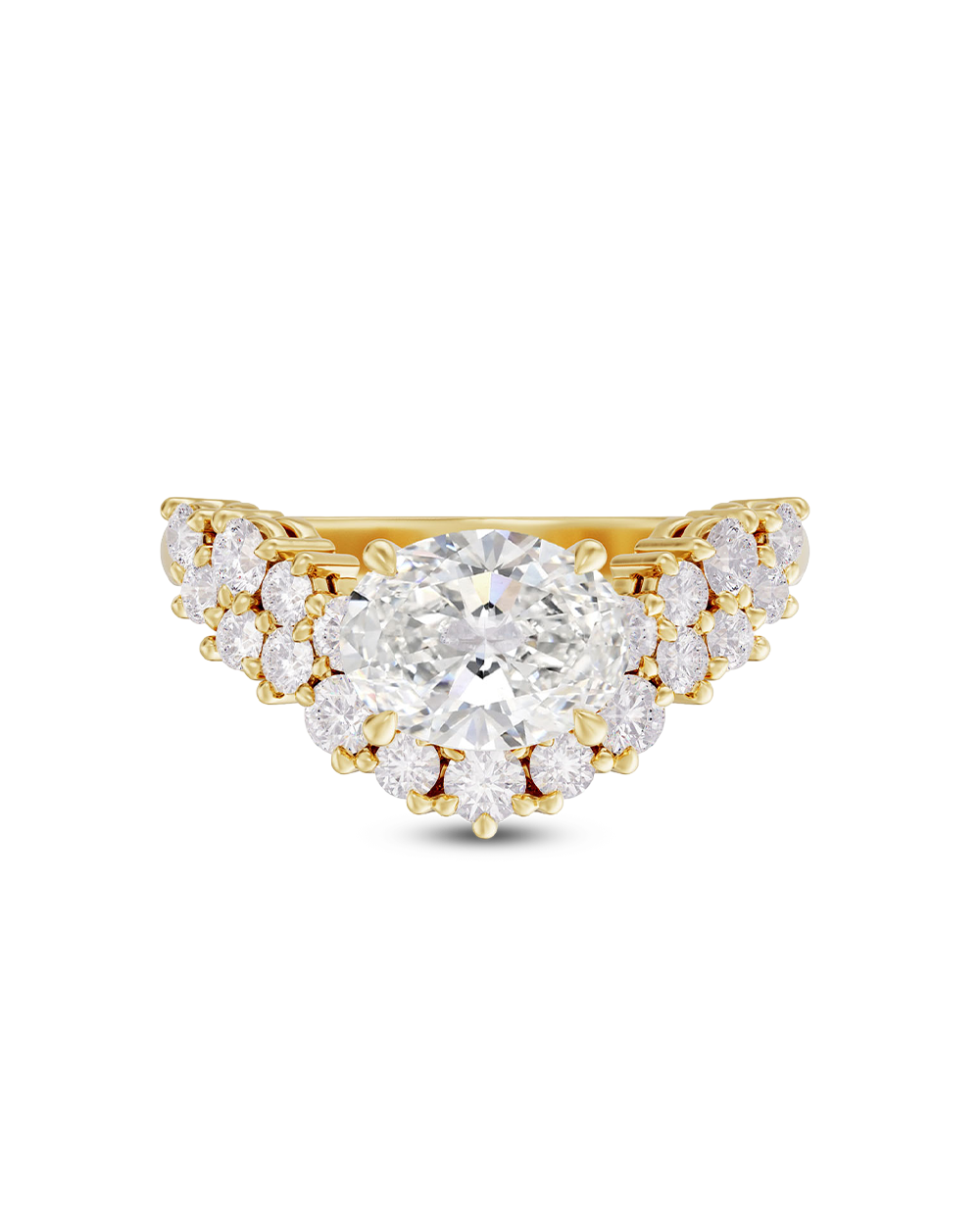 Estelle 1.56ct East West Oval Diamond Ring