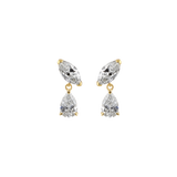 Eve Marquise and Pear Diamond Drop Earrings