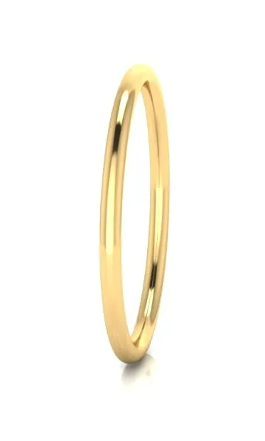 9ct Yellow Gold Silver Filled Round Golf Bangle