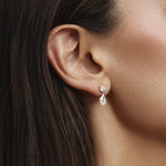 Gala Round and Pear Diamond Drop Earrings