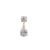 Gala Round and Pear Diamond Drop Earrings classajewellers