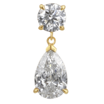 Gala Round and Pear Diamond Drop Earrings