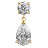 Gala Round and Pear Diamond Drop Earrings