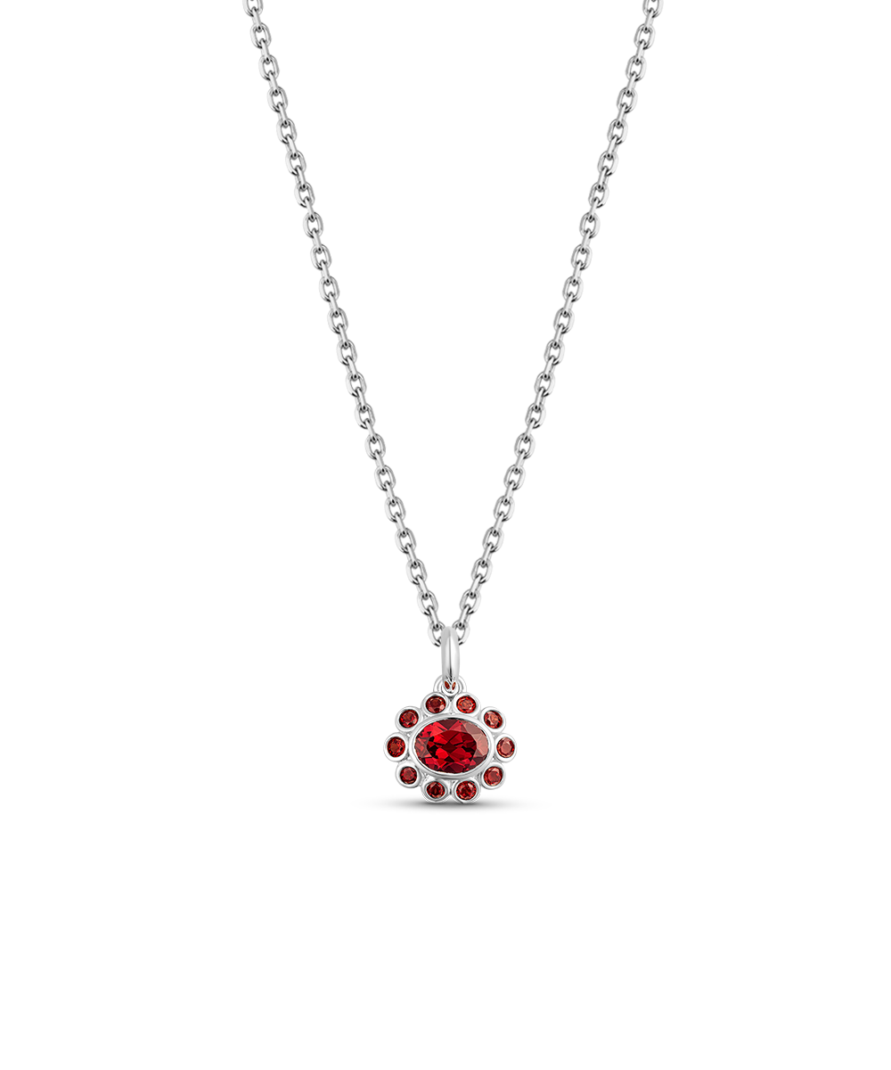 Ophelia Pendant - Garnet