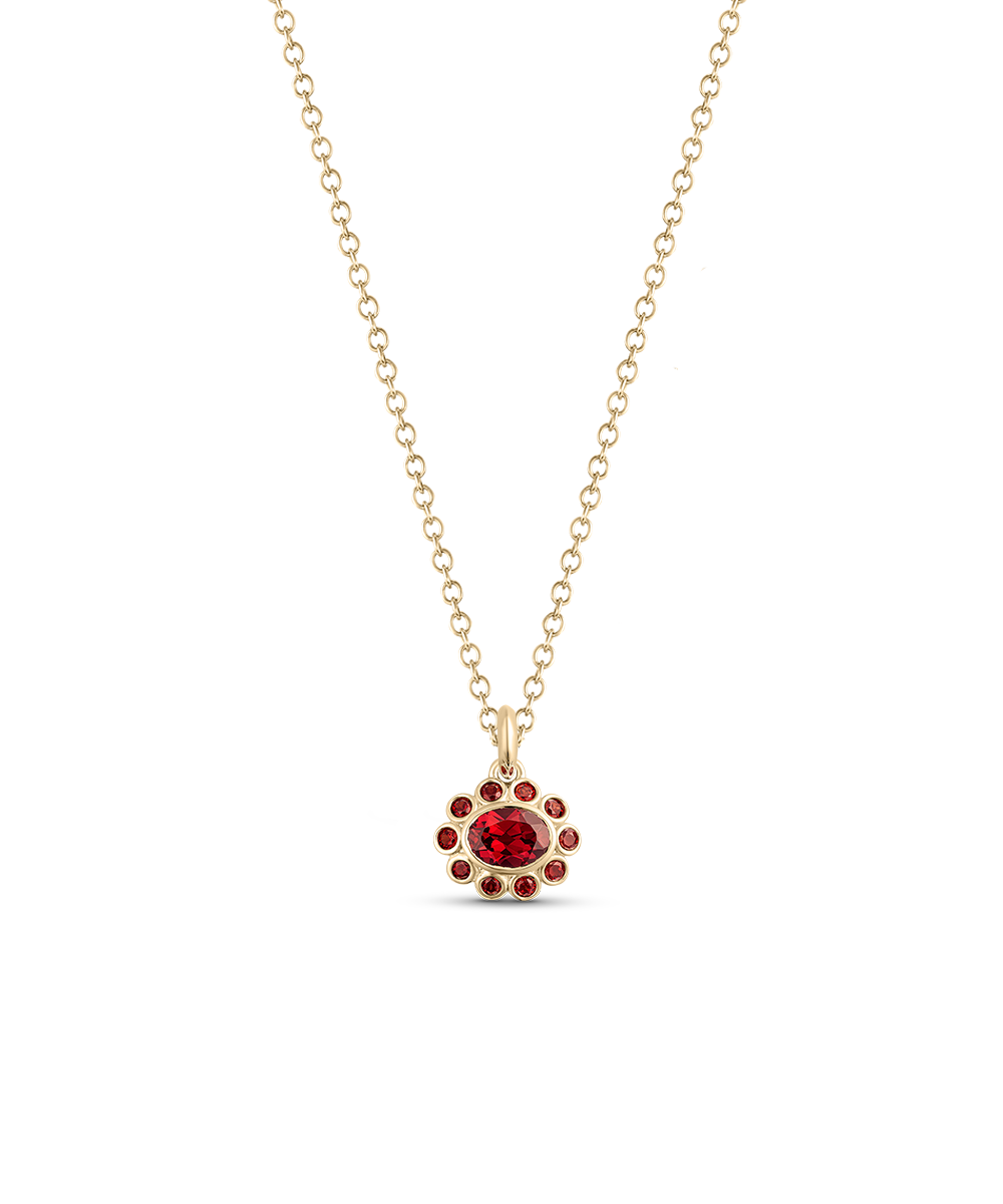 Ophelia Pendant - Garnet