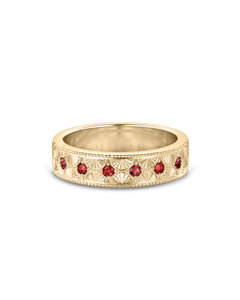 Beatrice Hand Engraved Band classajewellers