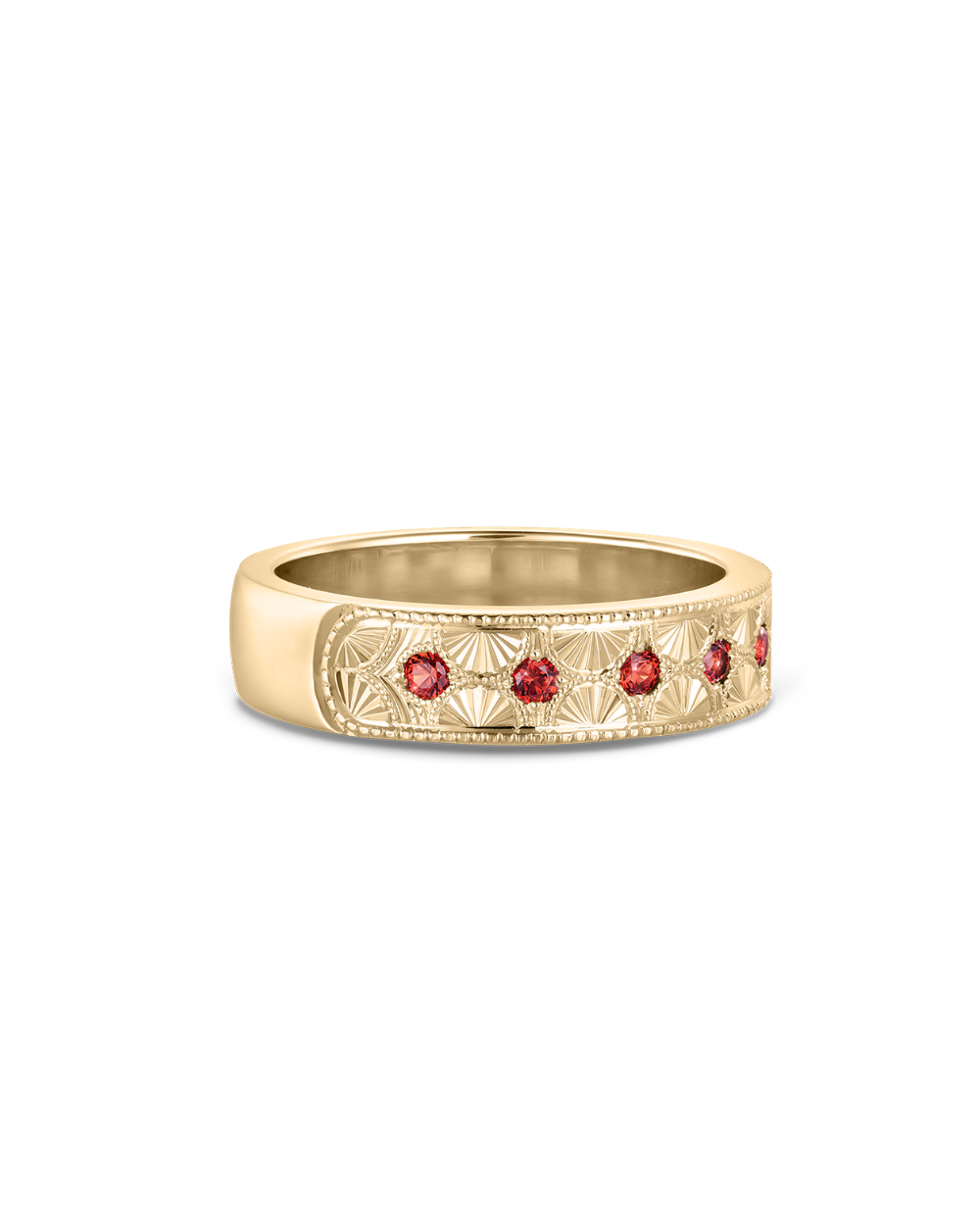 Beatrice Hand Engraved Band classajewellers