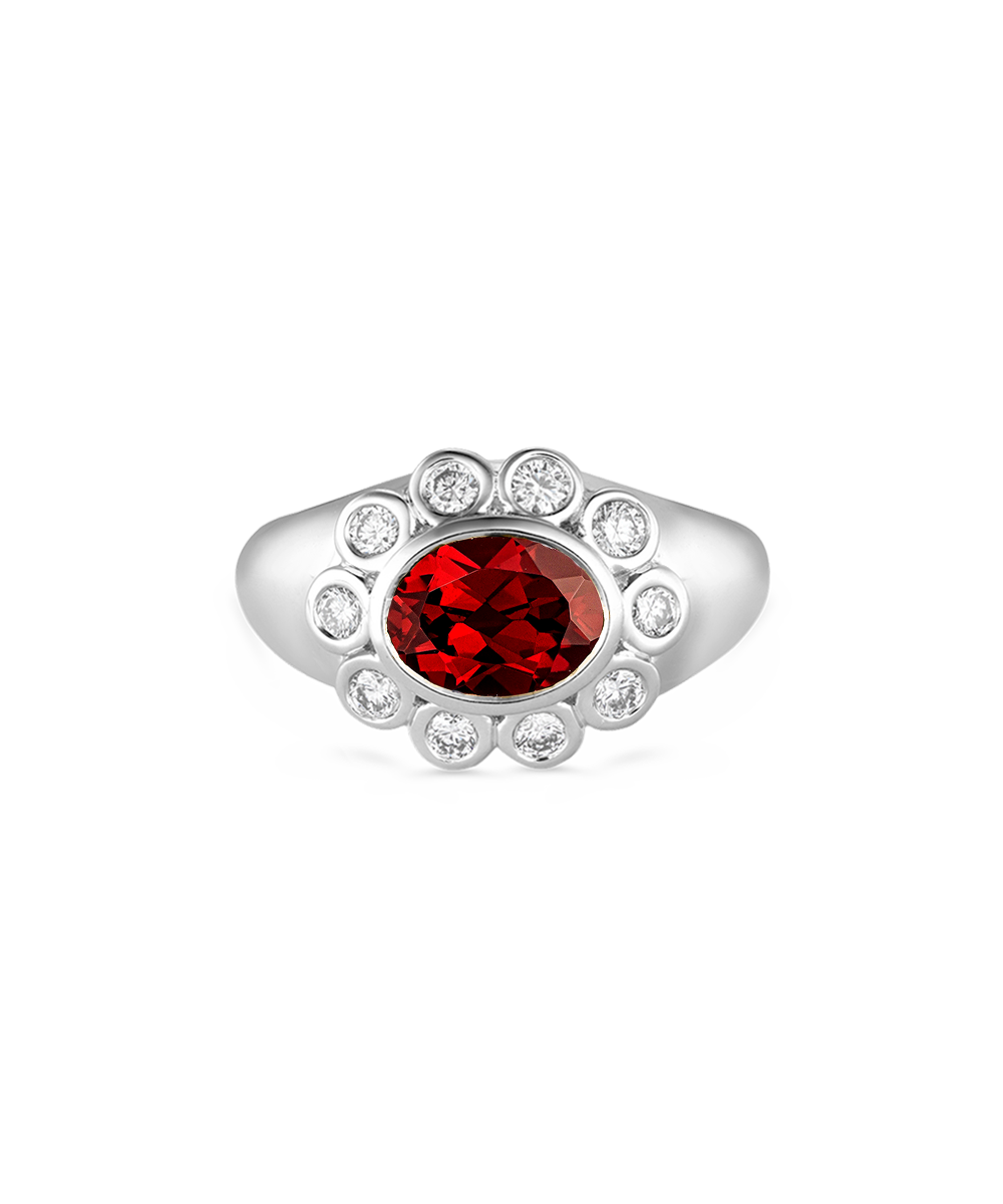 Ophelia Pinky Ring - Ruby