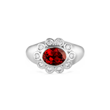 Ophelia Pinky Ring - Garnet