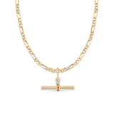 Birthstone T-Bar Pendant - Yellow Gold classajewellers