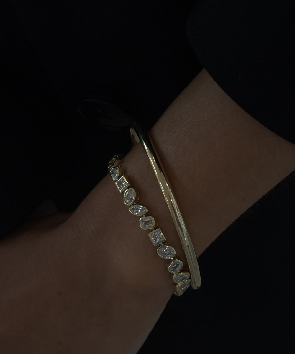 Multicut Bezel Tennis Bracelet