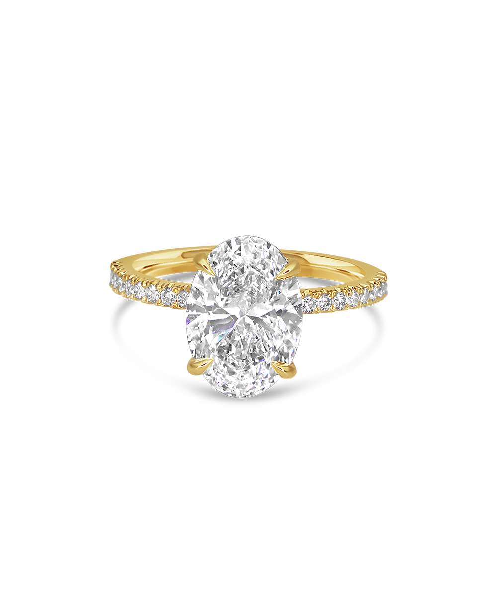 Grace 3.09ct Oval Diamond Band with Hidden Halo