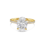Grace 3.09ct Oval Diamond Band with Hidden Halo