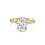 Grace 3.09ct Oval Diamond Band with Hidden Halo