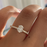 Grace 0.71ct Oval Diamond Two Tone Engagement Ring
