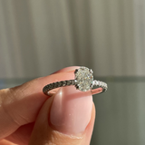 Grace 1.01ct Oval Diamond Band Engagement Ring