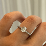 Grace 1.01ct Oval Diamond Band Engagement Ring