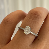 Grace 1.01ct Oval Diamond Band Engagement Ring