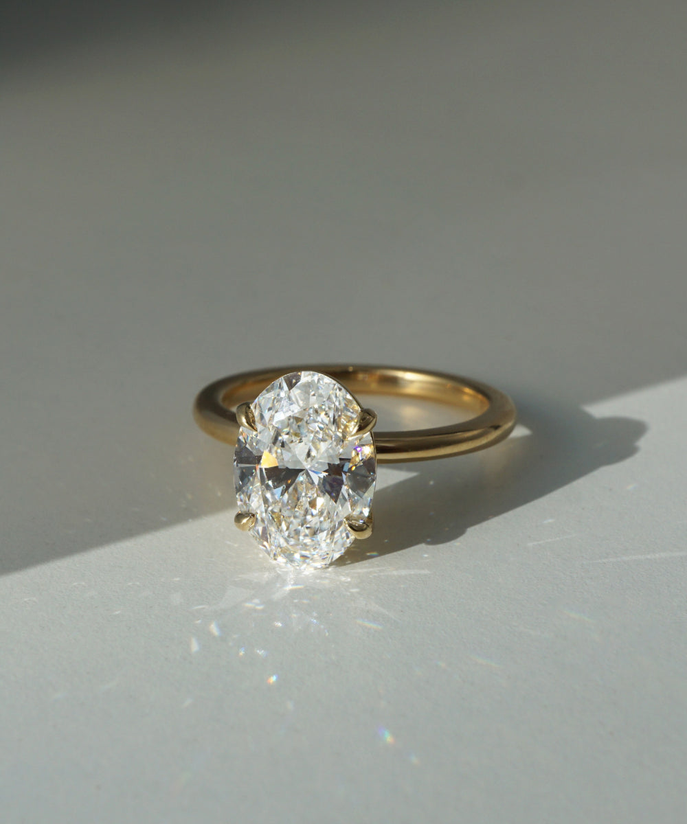 Grace | 3.05ct Oval Diamond Solitaire Engagement Ring Lab Grown